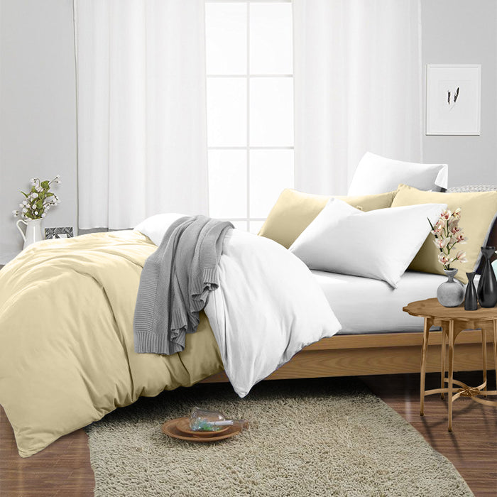 Ivory Reversible Duvet Cover