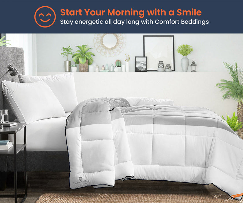 Light Grey Contrast Comforter