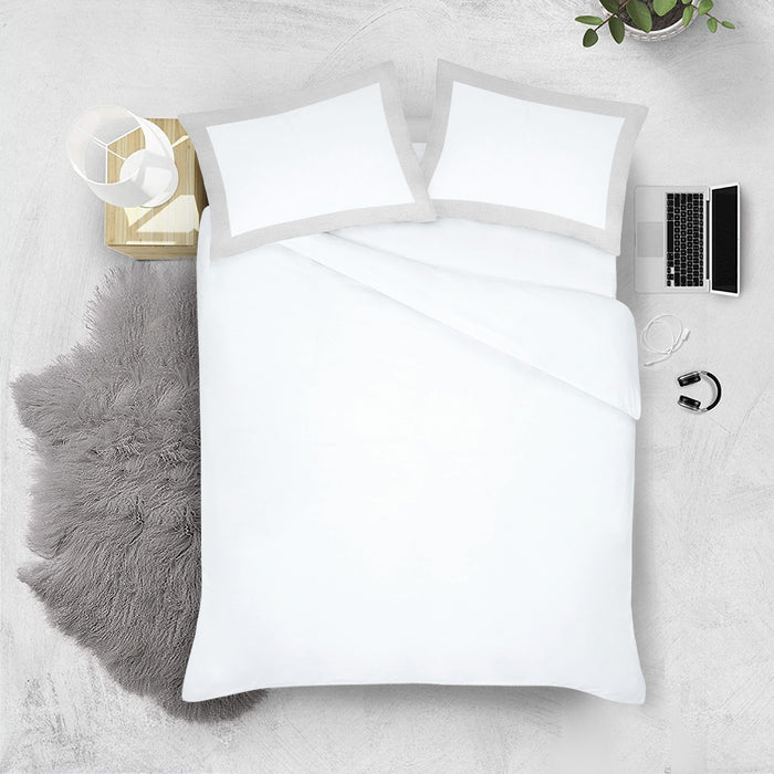 Light Grey with White Two Tone Pillow Covers