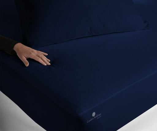 Navy Blue Waterproof Mattress Protector - Comfort Beddings