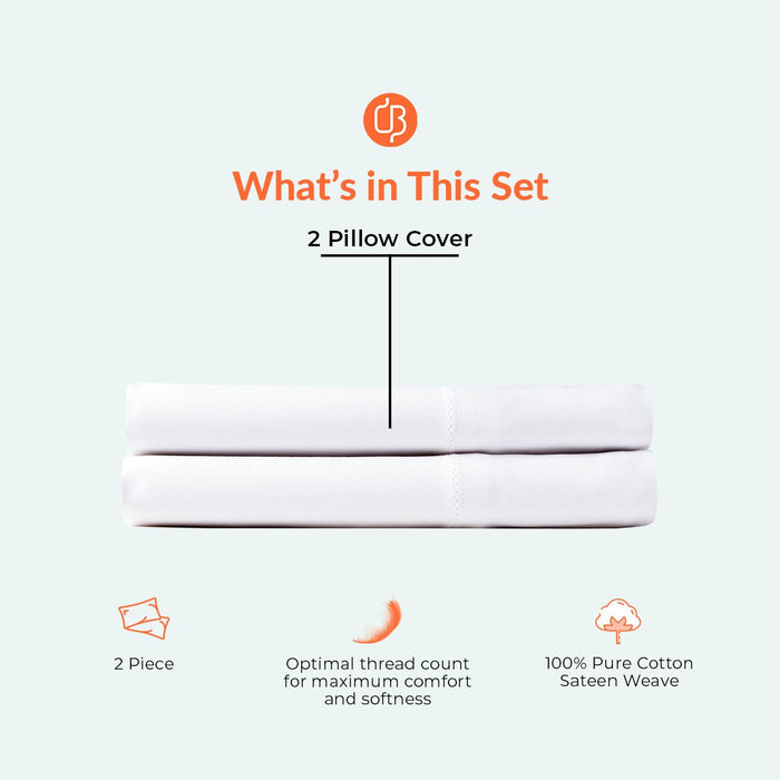 What's in this set of white pillow covers