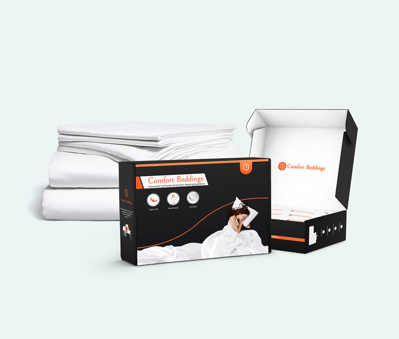 Dark Grey Striped Bed Sheet Set