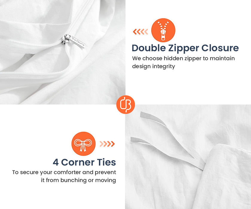 Navy Blue Reversible Duvet Cover