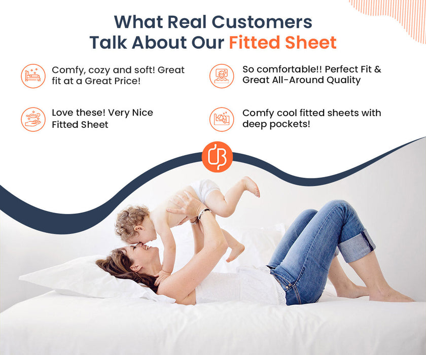Light Blue Fitted Bed Sheet - Comfort Beddings