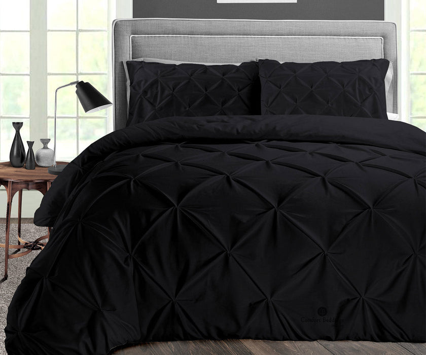 Black Pinch Duvet Cover