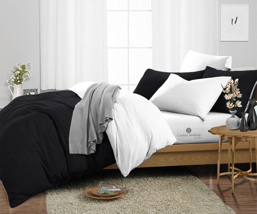 Black Reversible Duvet Cover