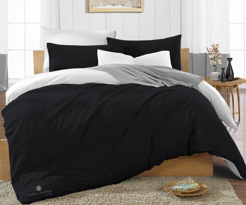 Black Reversible Duvet Cover