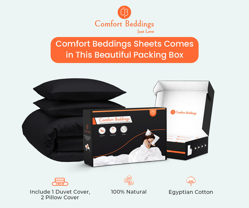 Black Duvet Cover - Comfort Beddings