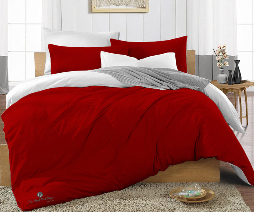 Blood Red Reversible Duvet Cover