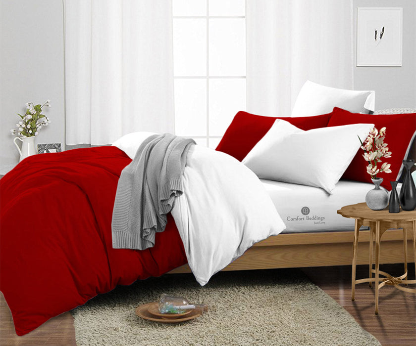 Blood Red Reversible Duvet Cover