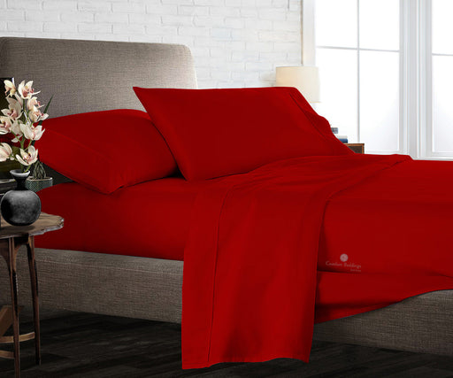 blood red flat sheets