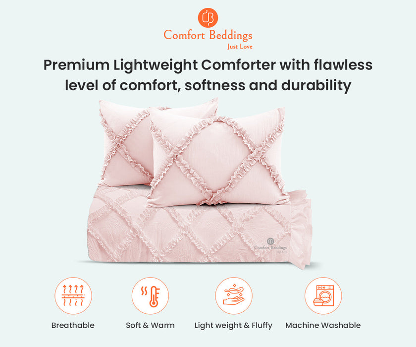 Blush Diamond Ruffled comforter