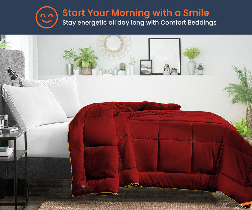 burgundy comforter - Comfort Beddings