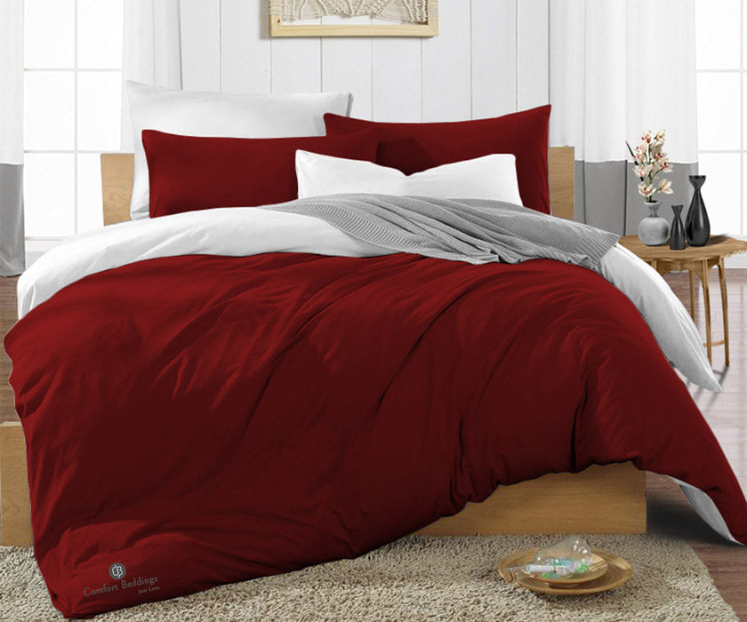 Burgundy Reversible Duvet Cover
