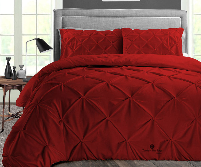Burgundy Pinch Duvet Cover