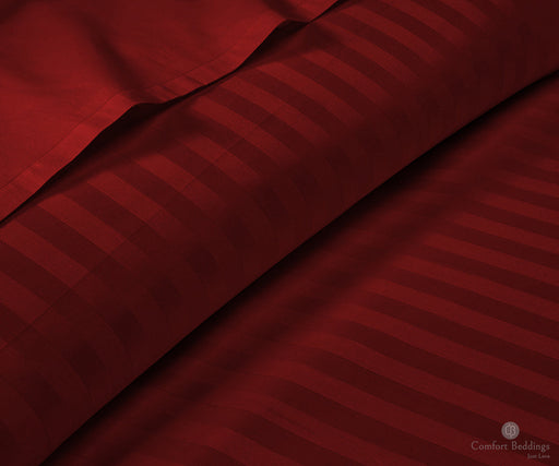 burgundy stripe flat sheets