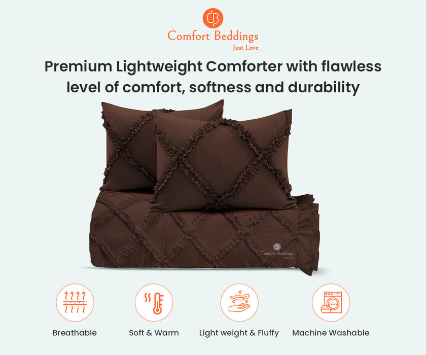 Chocolate Diamond Ruffled comforter