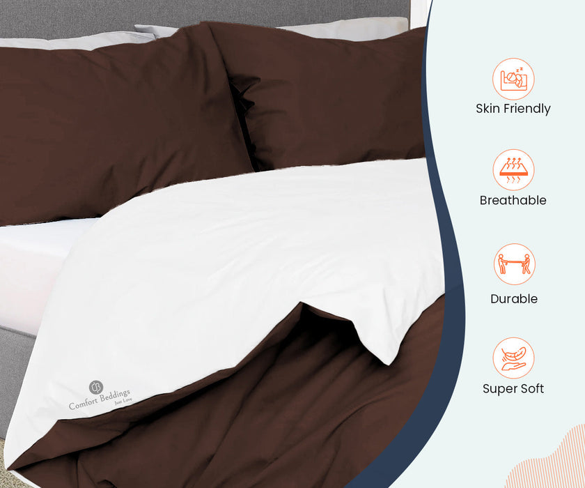 Chocolate Reversible Duvet Cover