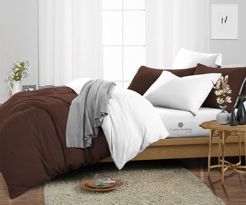 Chocolate Reversible Duvet Cover