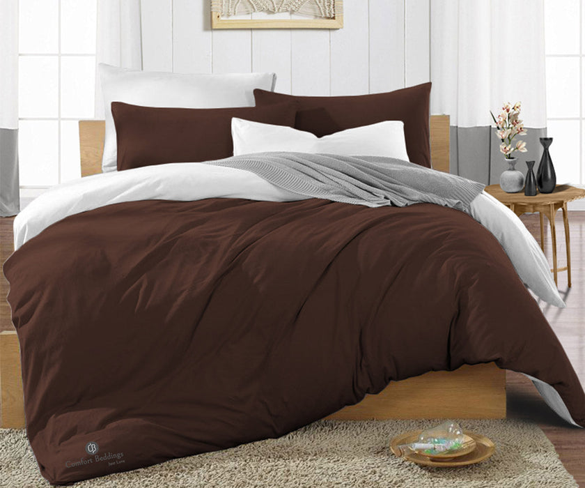 Chocolate Reversible Duvet Cover