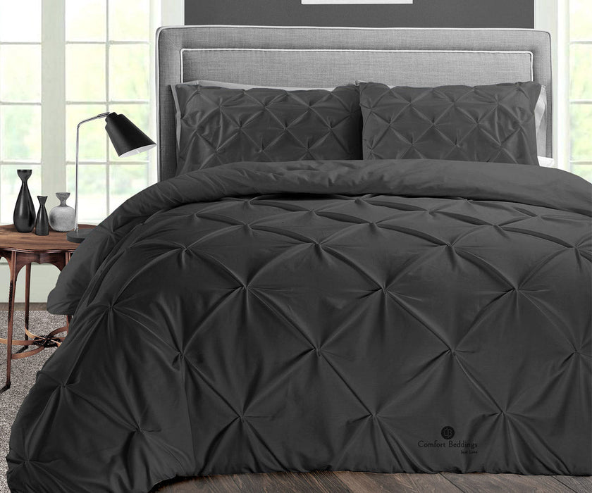 Dark Gray Pinch Duvet Cover