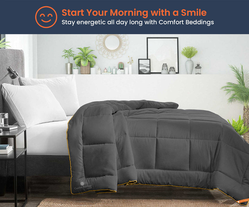 Dark grey comforter - Comfort Beddings