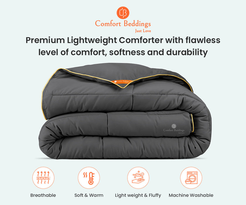 Dark grey comforter - Comfort Beddings