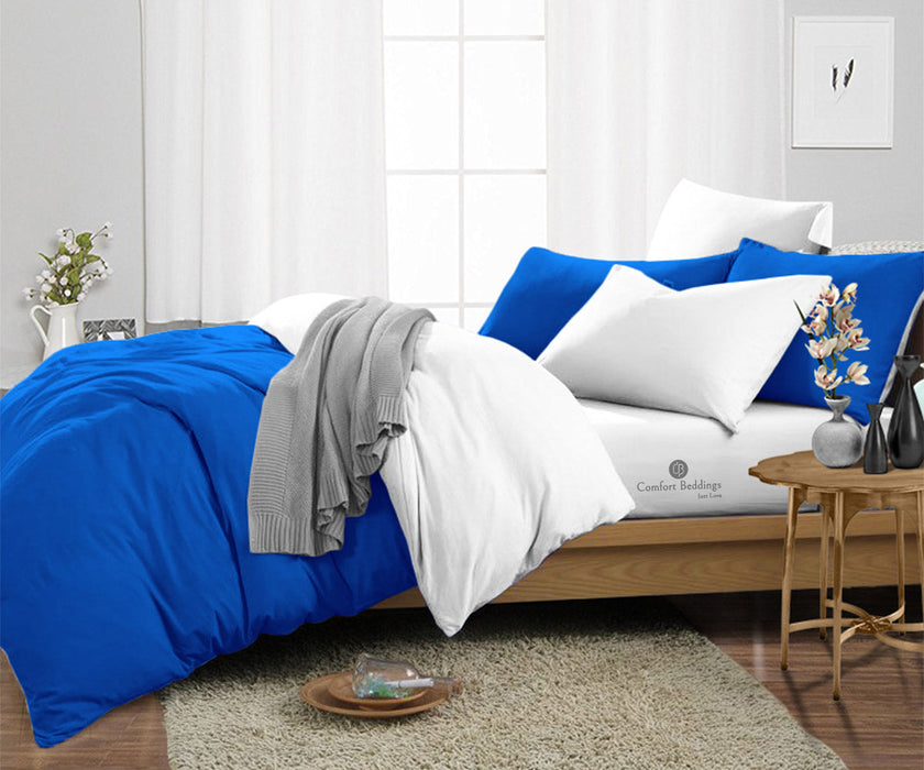 Royal Blue Reversible Duvet Cover