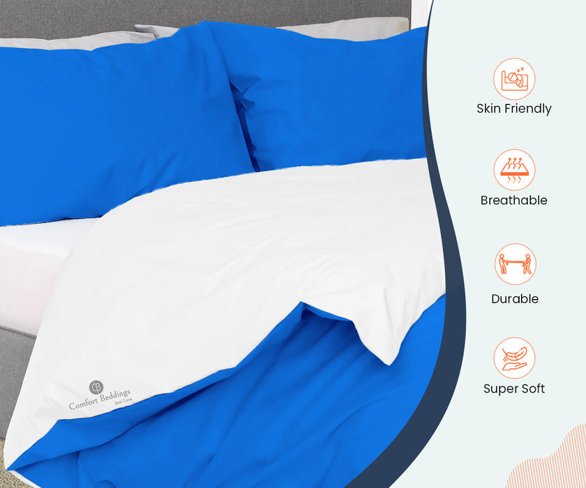 Royal Blue Reversible Duvet Cover