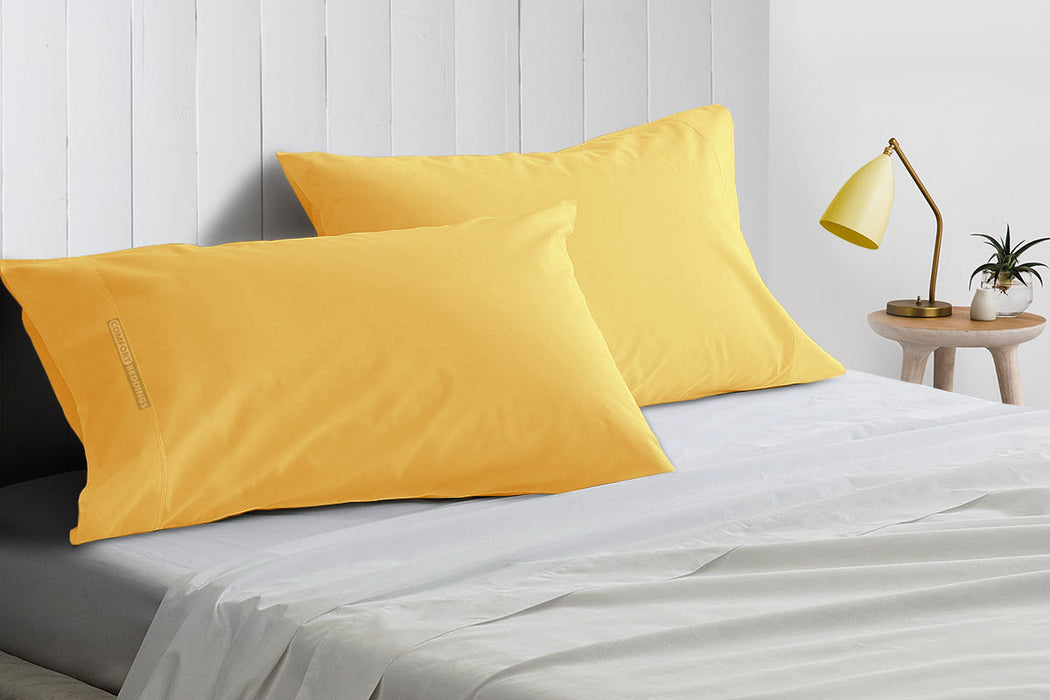 Golden pillow cases