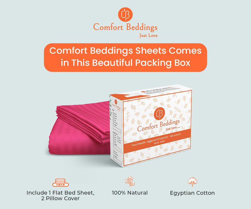 hot pink flat bed sheet