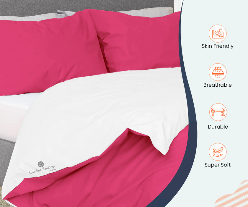 Hot Pink Reversible Duvet Cover