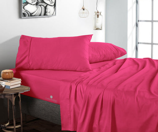 hot pink flat bed sheets