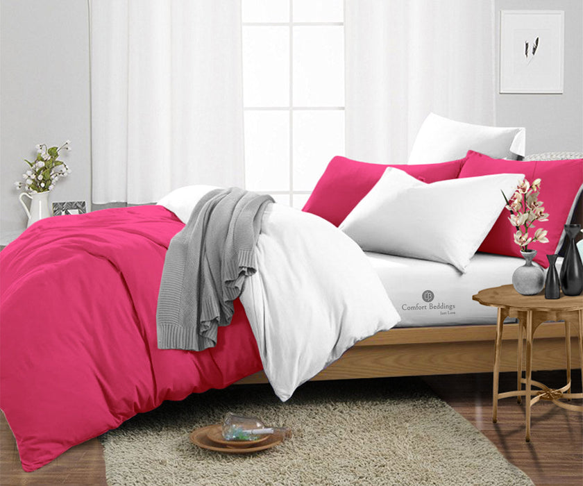 Hot Pink Reversible Duvet Cover