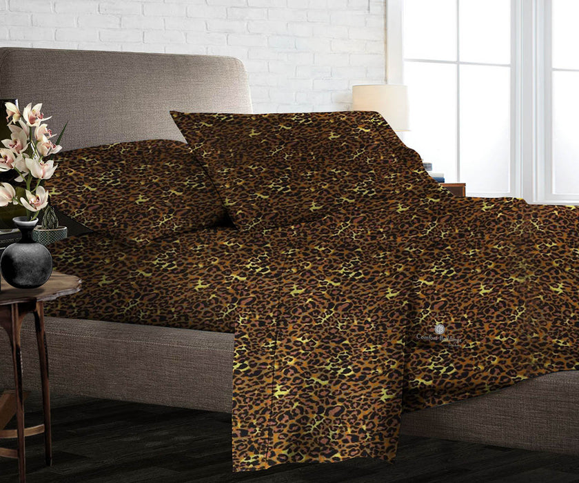 leopard print flat sheets