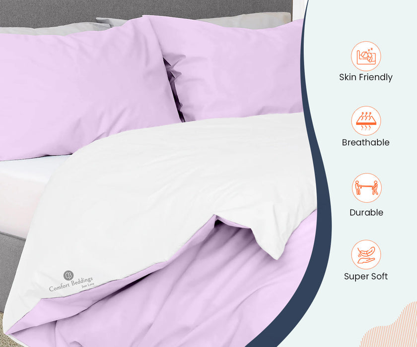 Lilac Reversible Duvet Cover