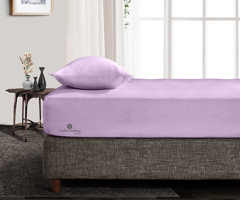 Lilac Fitted Bed Sheet - Comfort Beddings