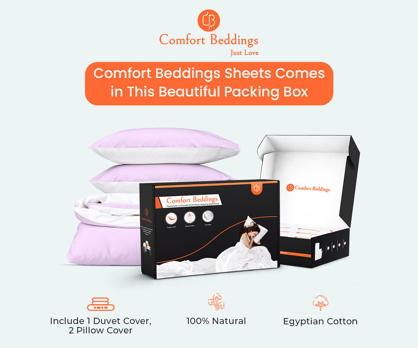 Lilac Reversible Duvet Cover