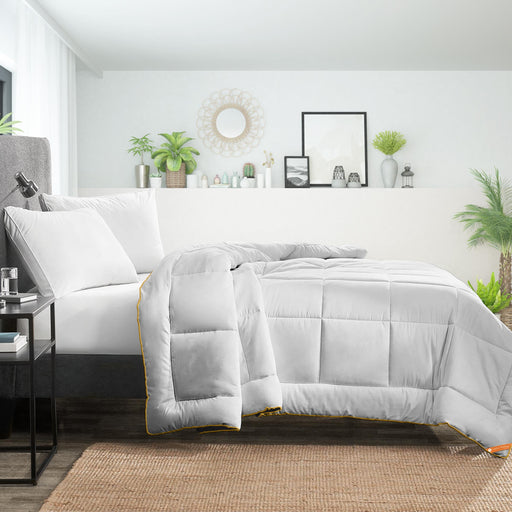 light grey and black reversible comforter