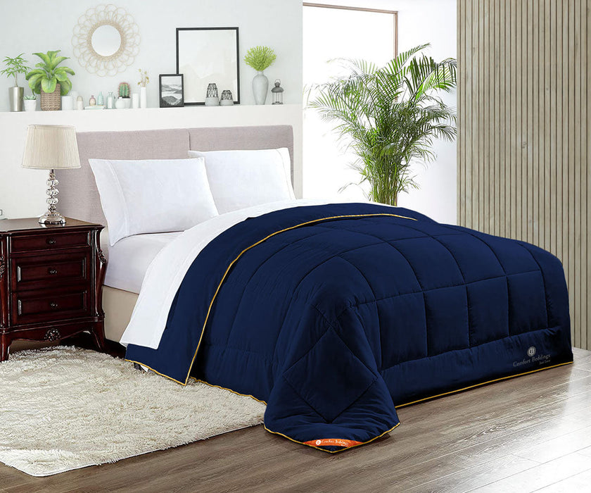 navy blue comforter - Comfort Beddings