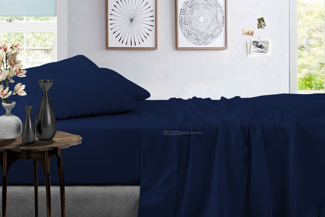 Luxury Navy Blue Sheet Set