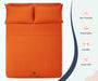 orange stripe queen size flat sheet size