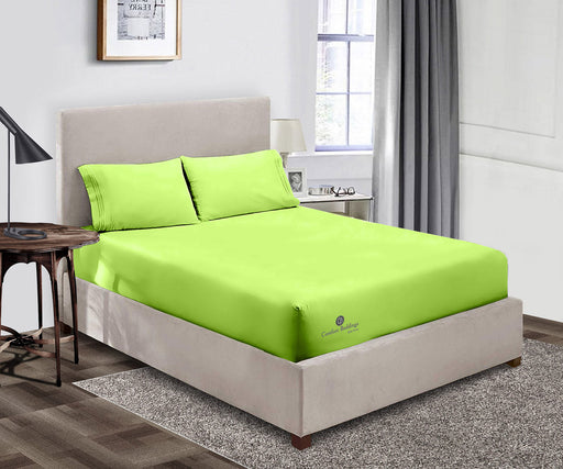 Parrot Green Fitted Bed Sheet - Comfort Beddings