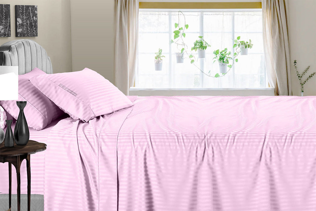 Beautiful Pink Striped Sheet Set