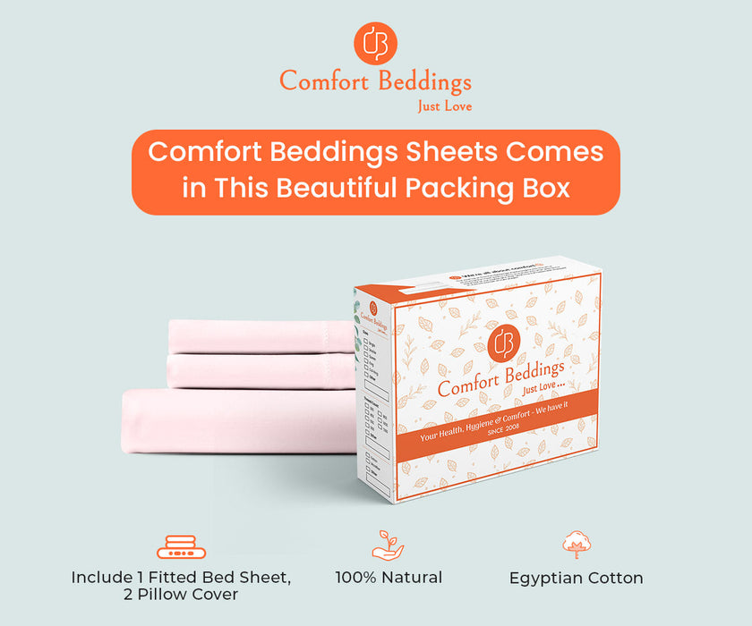 Pink Fitted Bed Sheet - Comfort Beddings