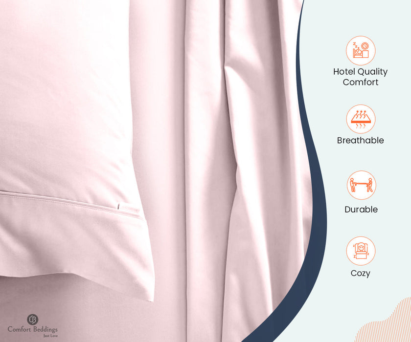 Pink Fitted Bed Sheet - Comfort Beddings