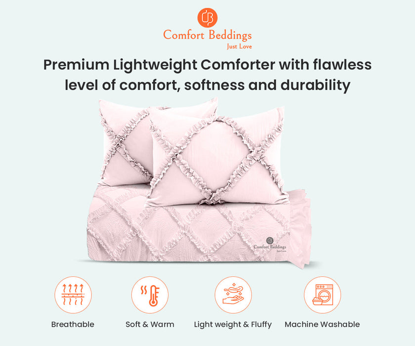 Pink Diamond Ruffled comforter