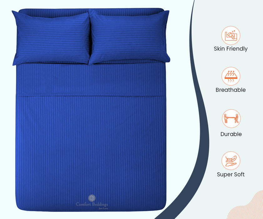 royal blue queen size flat sheet size