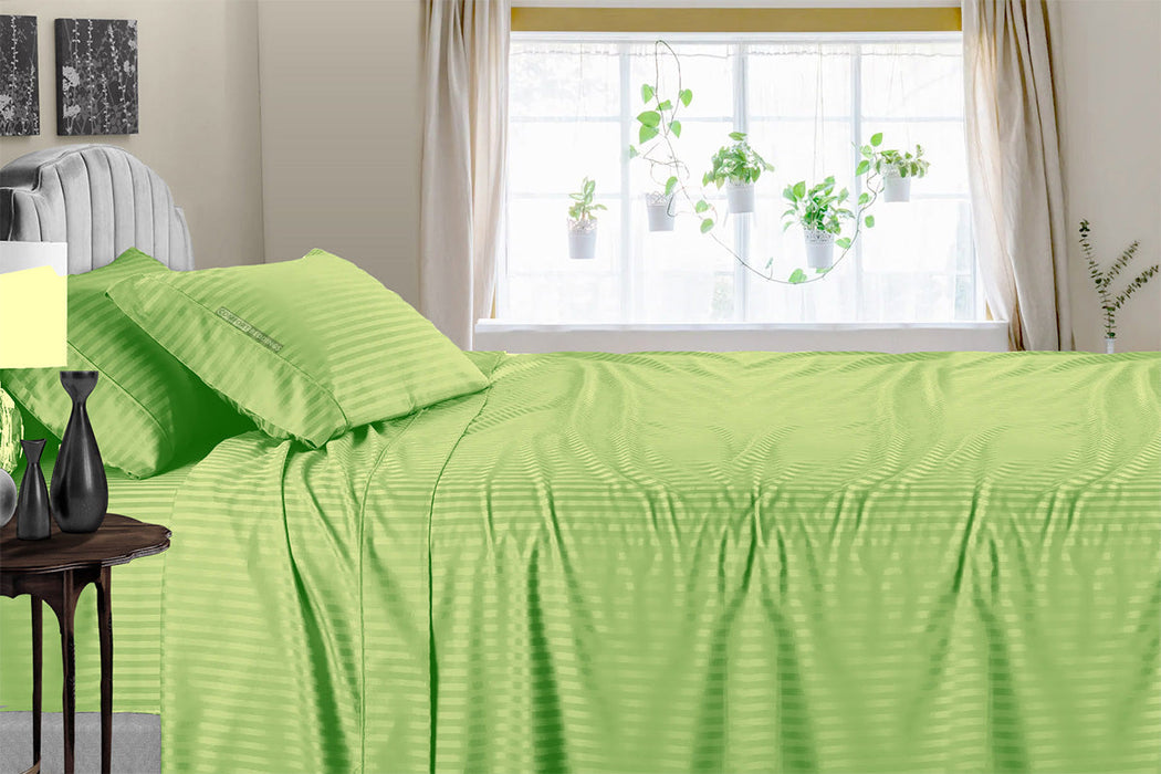 Top Quality Sage Striped Sheet Set
