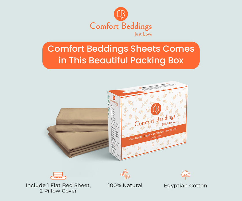 taupe flat bed sheet